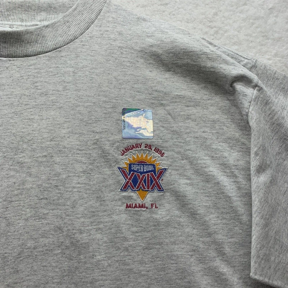 Antigua Sport Superbowl 29 XXIX T-Shirt Mens XL X-Large 1995 Miami USA Made NWOT - Picture 3 of 13